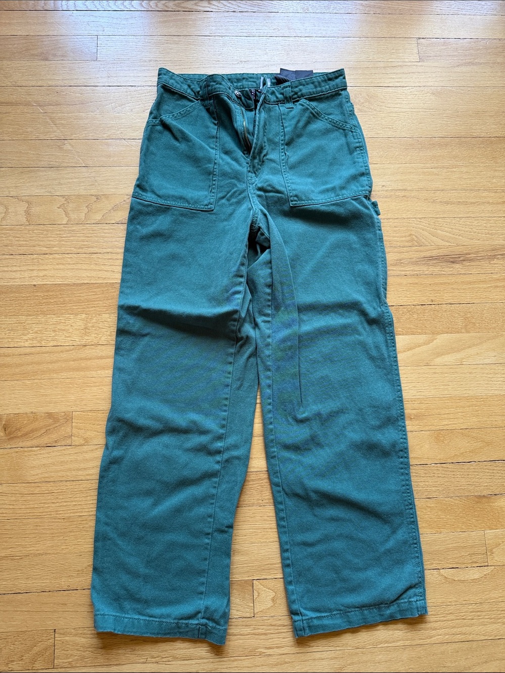 H&M Women's Wide Leg Utility Pants in Teal Green